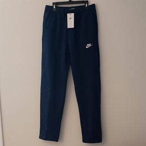 Nike Dark Blue Sweatpants with White Swoosh
